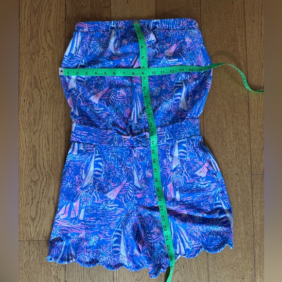 Lilly Pulitzer Jace Strapless Romper SZ S Boca Blue Its A Sailabration - Picture 14 of 14